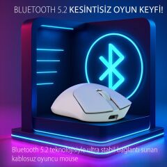 IMG-329MX Oyuncu Mouse 12000 DPI | RGB, Laser Sensör, 6D Tuş, Kablosuz Kablolu, Type-C Şarj