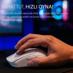 IMG-329MX Oyuncu Mouse 12000 DPI | RGB, Laser Sensör, 6D Tuş, Kablosuz Kablolu, Type-C Şarj