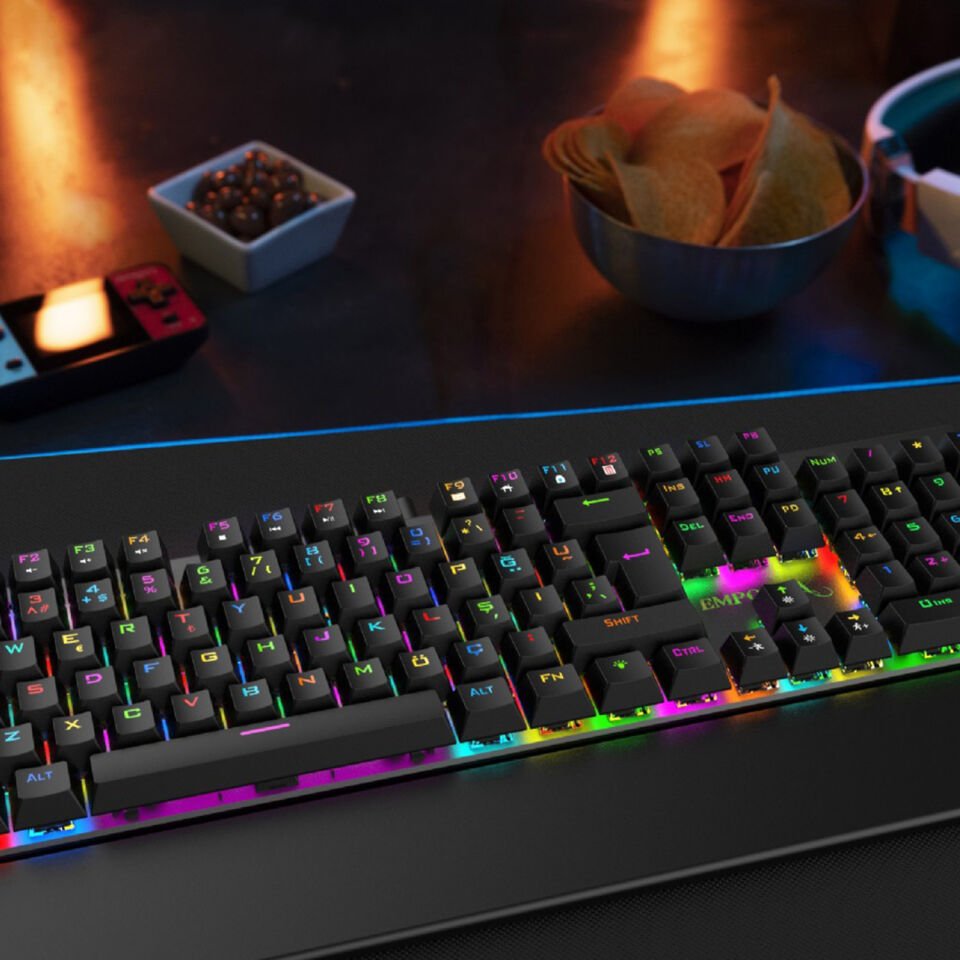 IKG-443 Empousa Red  Switch Tam RGB Yazılım Mekanik Klavye