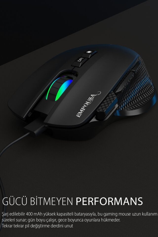 IMG-GT-22 Oyuncu Mouse Empousa – 8 Programlanabilir Tuş, BT5.3/2.4G/Kablolu, 7200 DPI, RGB