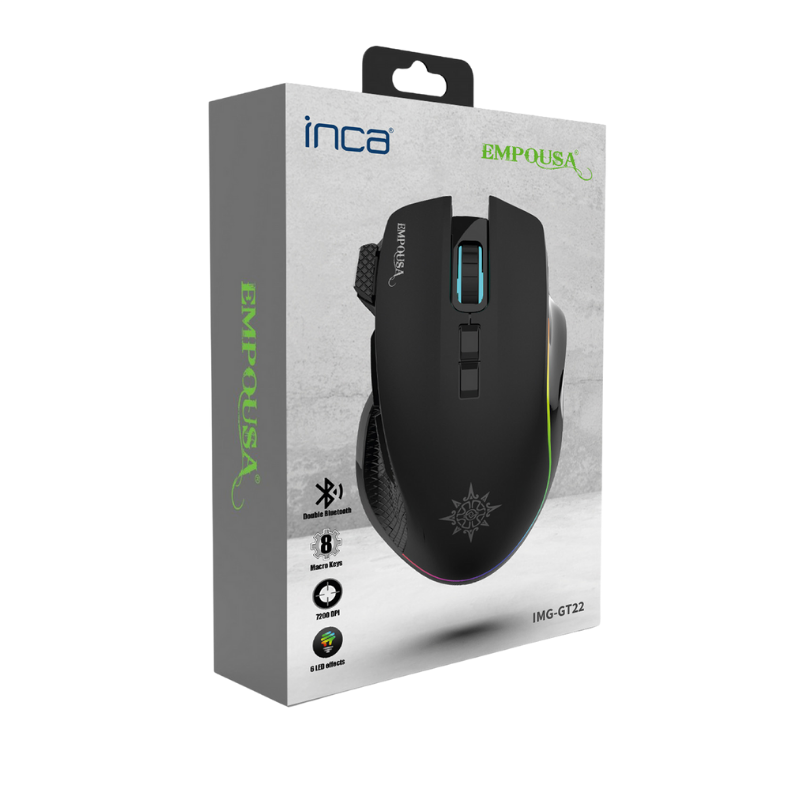 IMG-GT-22 Oyuncu Mouse Empousa – 8 Programlanabilir Tuş, BT5.3/2.4G/Kablolu, 7200 DPI, RGB