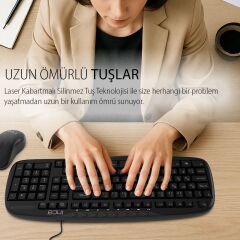 IMK-384U Usb Q Klavye&-Mouse Set,Siyah