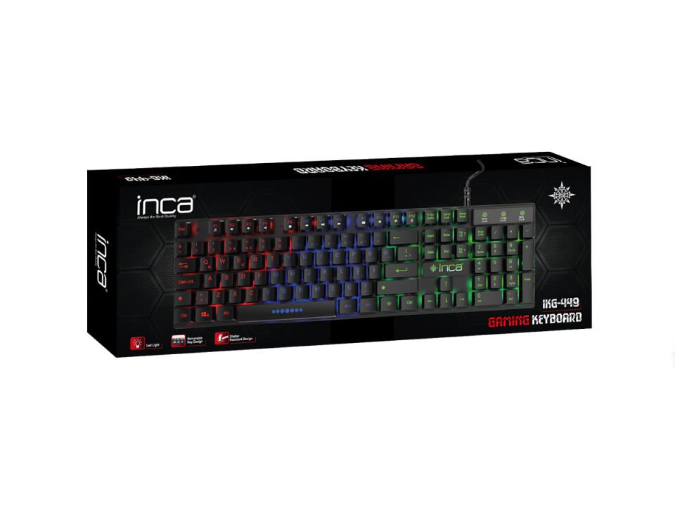 IKG-449 RGB 3 Renk Gaming Klavye | Metalik Tasarım Ergonomik Tuş Mesafesi