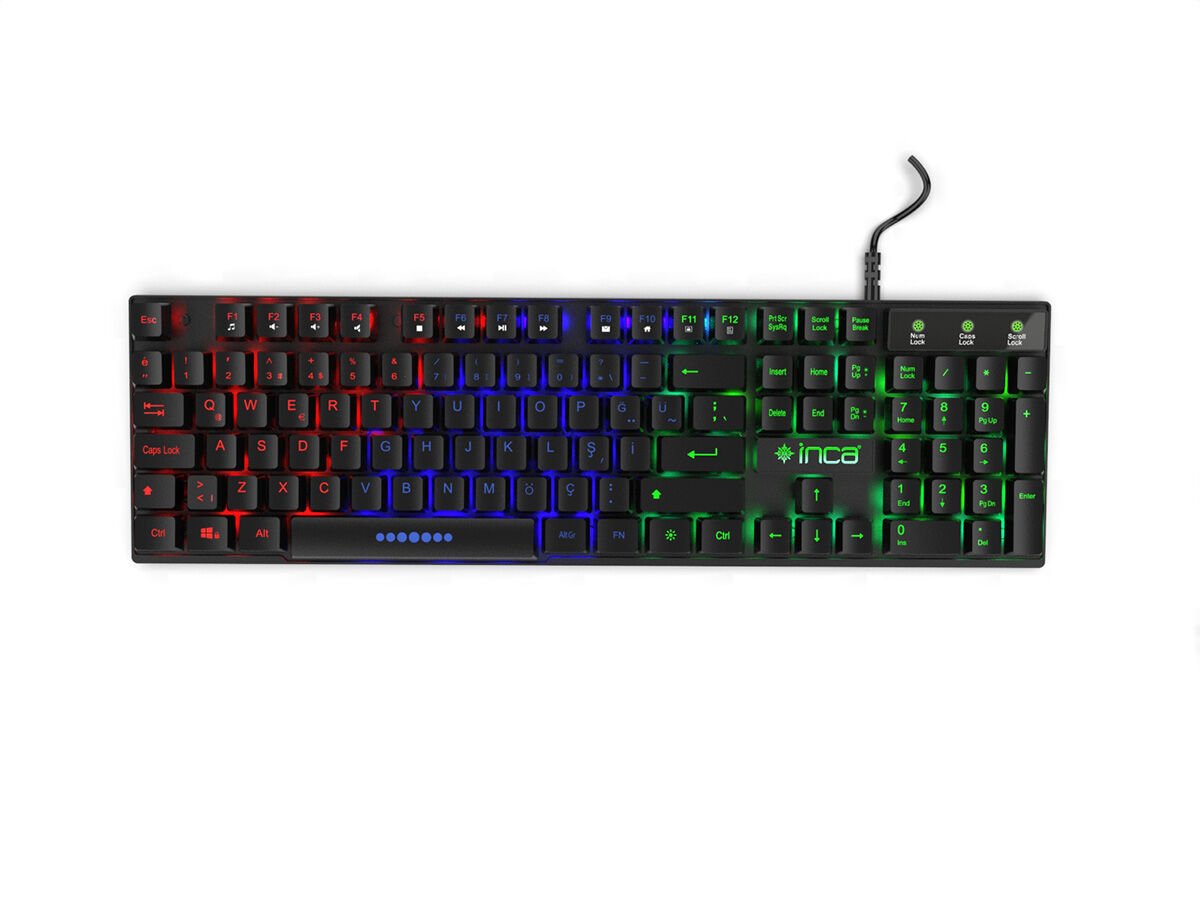 IKG-449 RGB 3 Renk Gaming Klavye | Metalik Tasarım Ergonomik Tuş Mesafesi