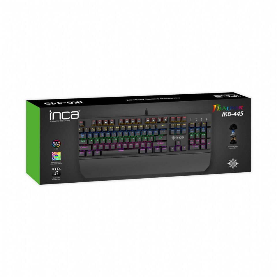 IKG-445 82 Tuş RGB Mekanik Klavye Red Switch | Türkçe Tuş Dizilimi Anti-Ghosting Bilek Destekli