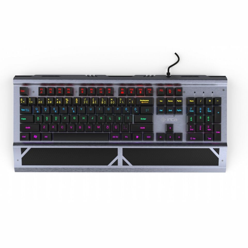 IKG-444 13 Mod LED Aydınlatmalı Blue Switch Mekanik Gaming Klavye | 104 Tuş Alüminyum Alaşımlı Gövde