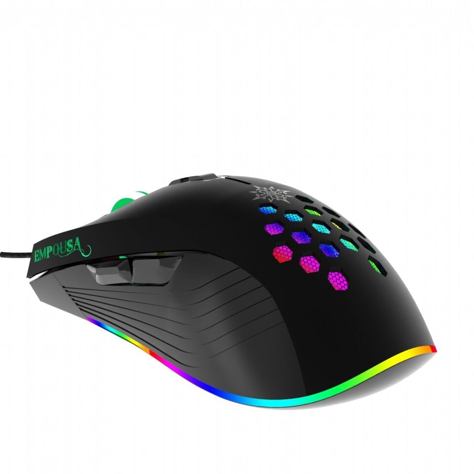 IMG-347 RGB Gaming Mouse | 7200 DPI, 8 Tuş 12 Işık Modu 20G Hızlanma 1.5M Örgü Kablo