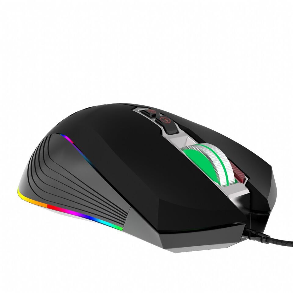 IMG-347 RGB Gaming Mouse | 7200 DPI, 8 Tuş 12 Işık Modu 20G Hızlanma 1.5M Örgü Kablo