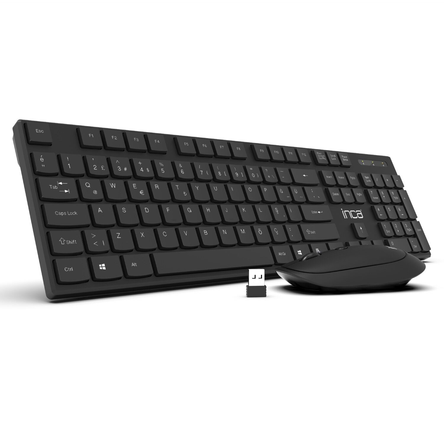 Inca IWS-537 Wireless Slim Design Soft Touch Q Keyboard&Mouse Set