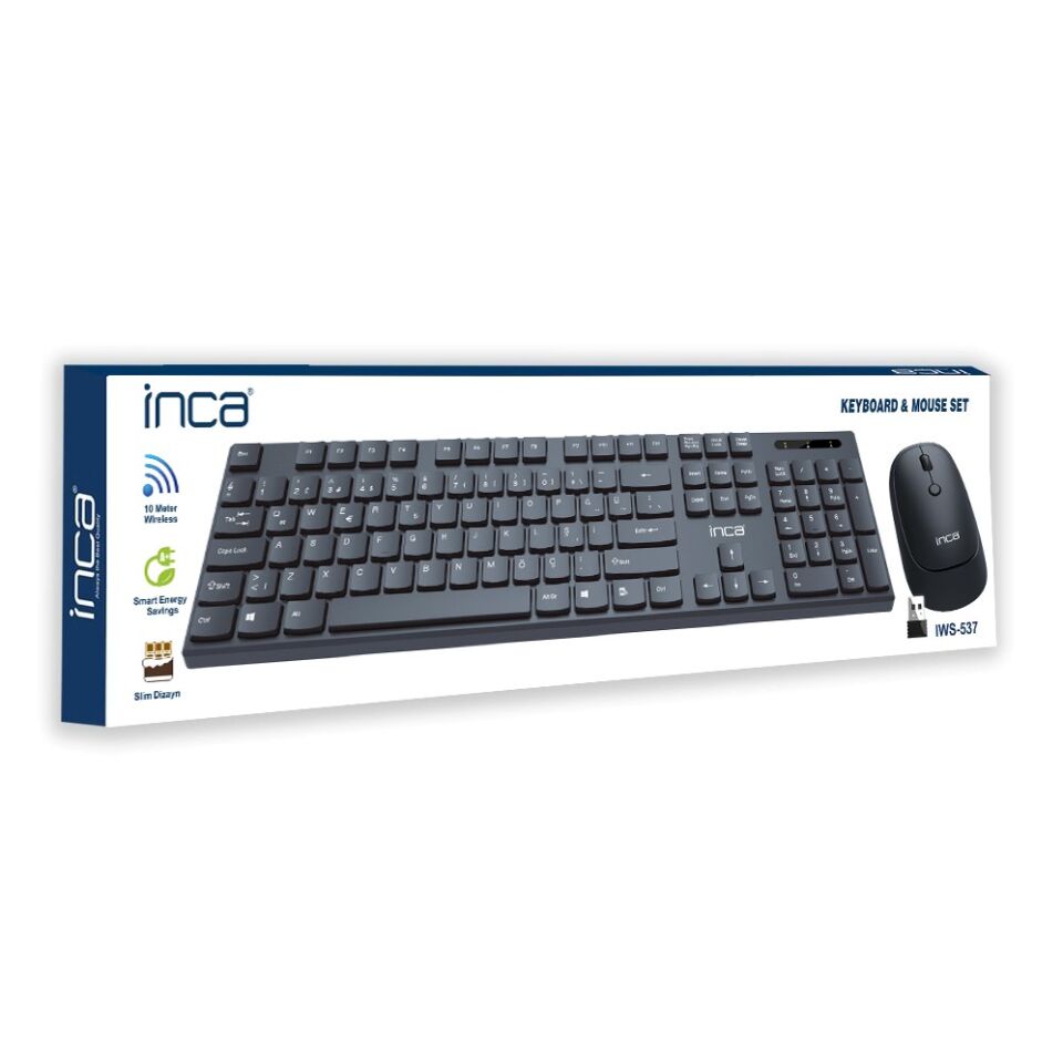 Inca IWS-537 Wireless Slim Design Soft Touch Q Keyboard&Mouse Set