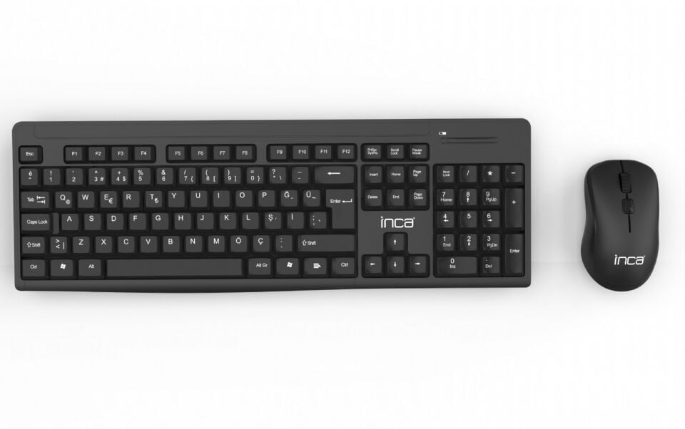 Iws-539t Siyah Klavye Mouse Seti Kablosuz Dayanıklı Soft Tasarım
