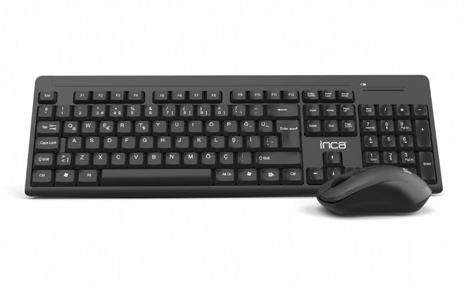 Iws-539t Siyah Klavye Mouse Seti Kablosuz Dayanıklı Soft Tasarım
