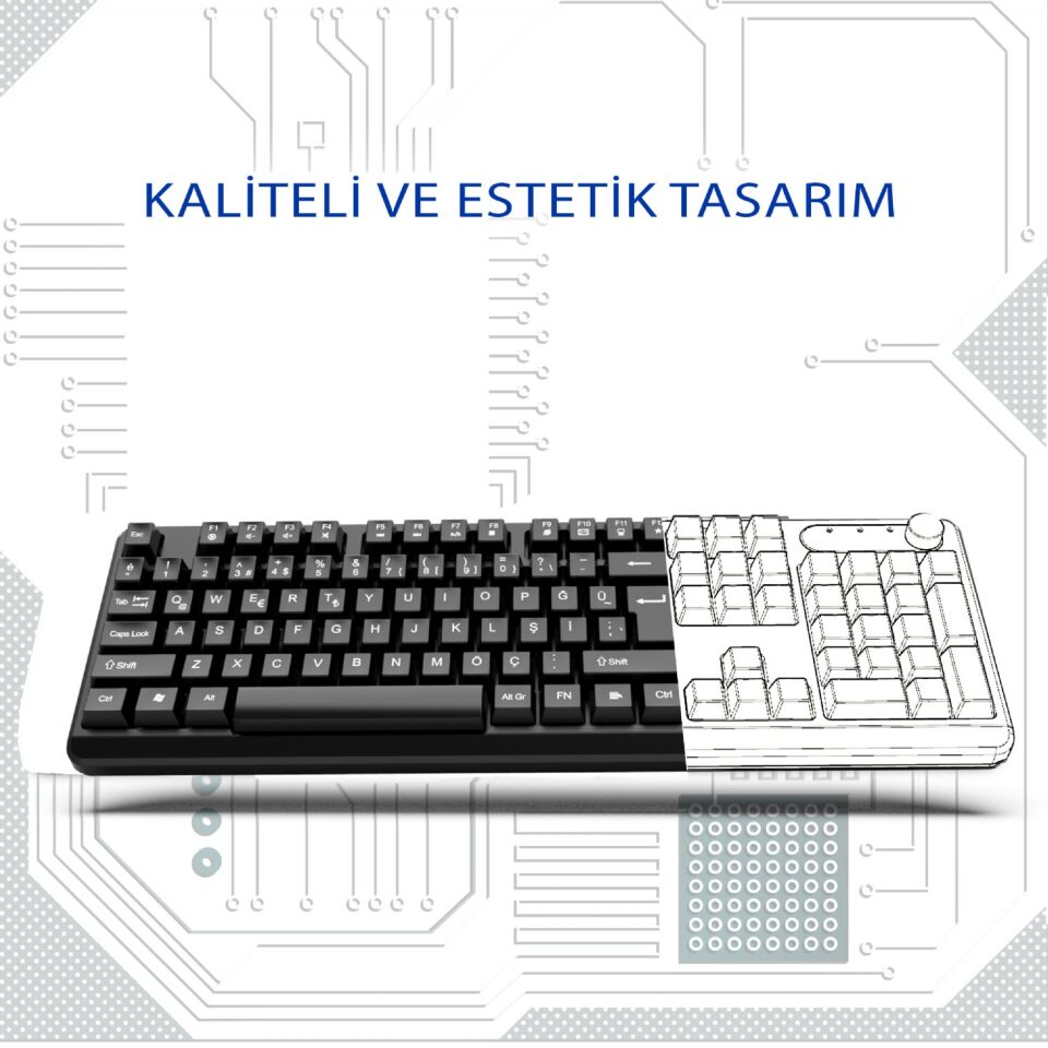 Inca Iws-549u Rechargeable Silent Type-c Wireless Multimedia Klavye & Mouse Set