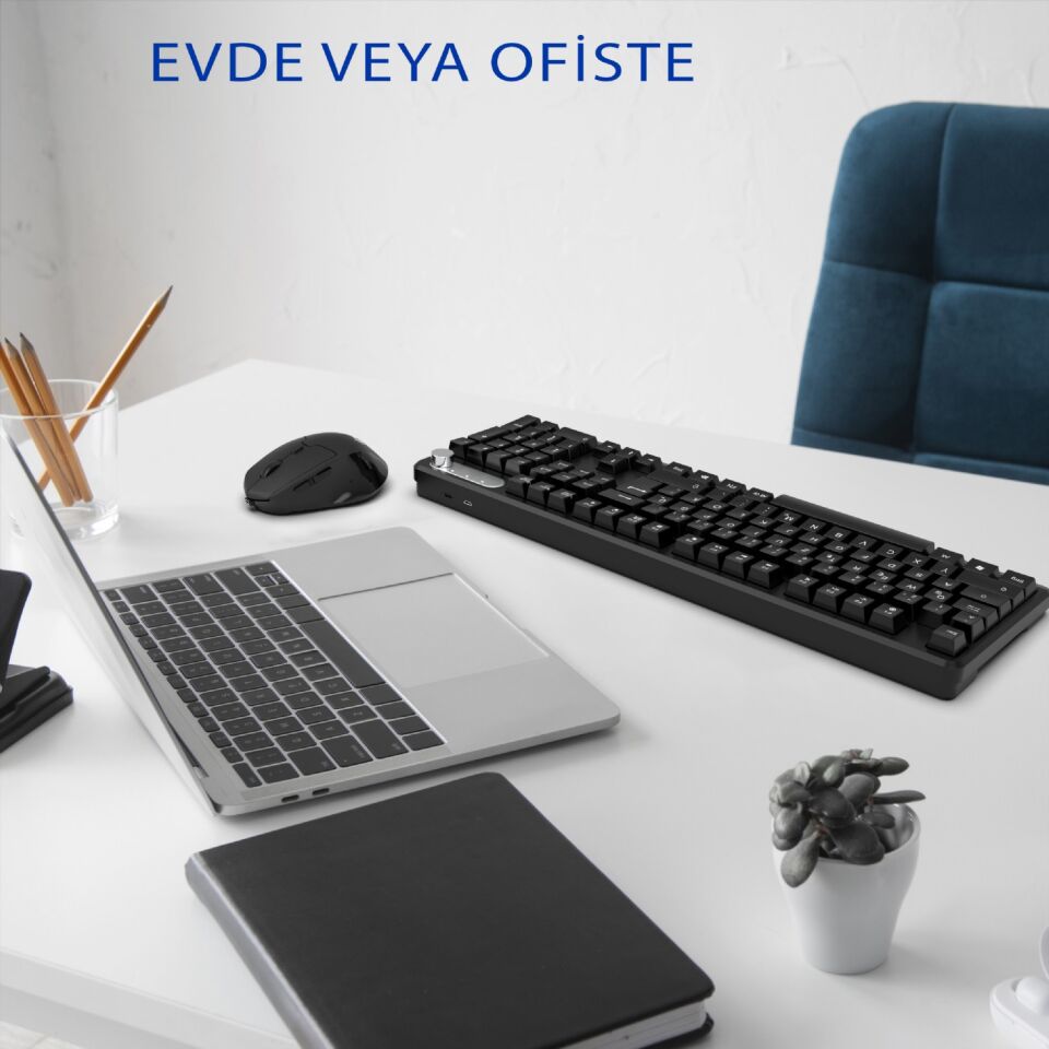 Inca Iws-549u Rechargeable Silent Type-c Wireless Multimedia Klavye & Mouse Set