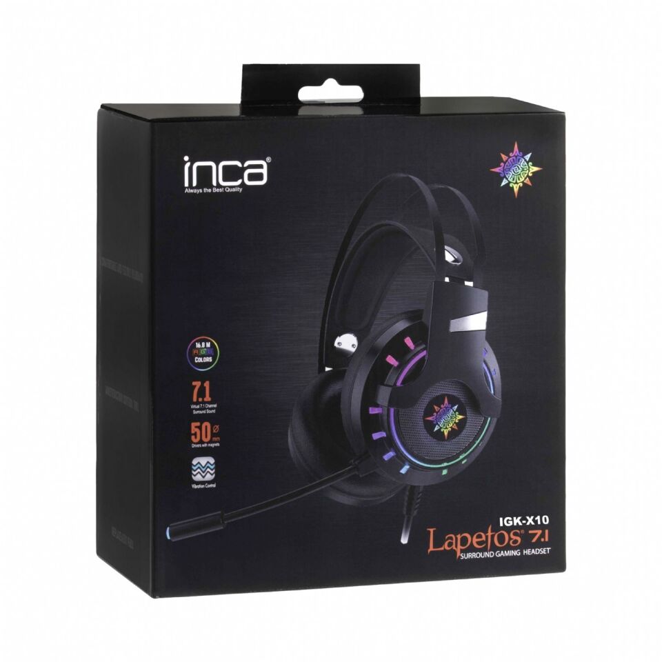 IGK-X10 BassStrike X50 RGB USB Titreşimli Gaming Kulaklık