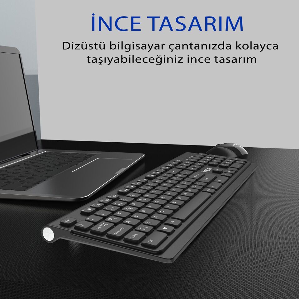 Inca Iws-519 Wireless Multimedia Slim Chocolate Dizayn Klavye & Mouse Set