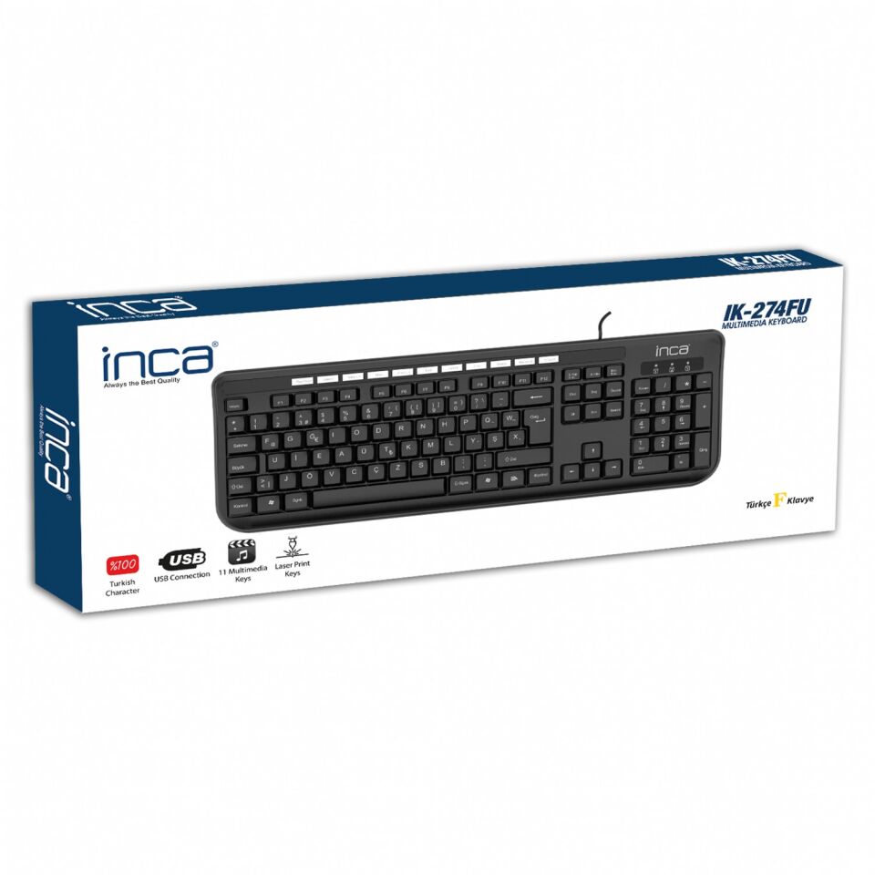 INCA IK-274FU Usb Multımedıa Lazer F Klavye