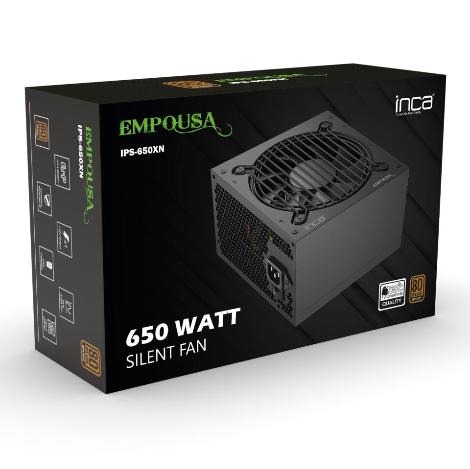 IPS-650XN 650W Bronze ATX Power Supply | Çift +12V Rail Tam Koruma Sistemli PSU