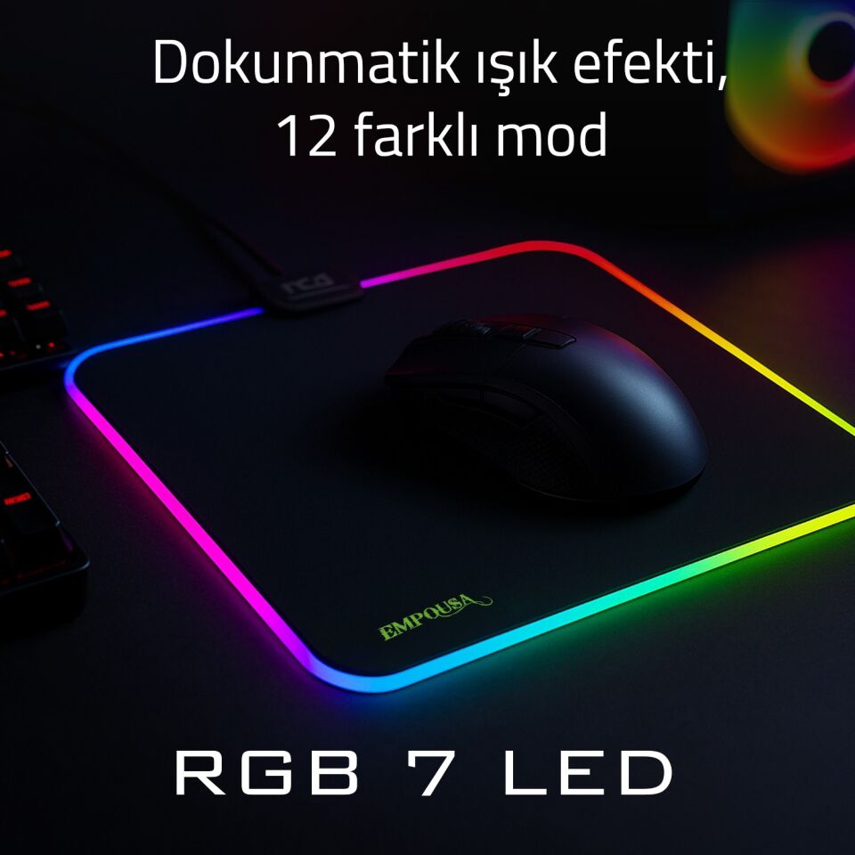 IMP-024 EMPOUSA RGB 7 LED MEDIUM MOUSEPAD