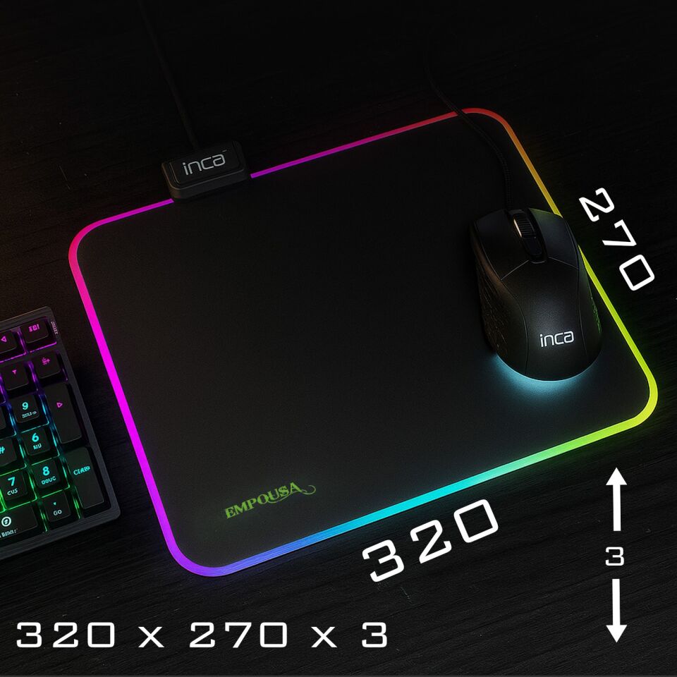 IMP-024 EMPOUSA RGB 7 LED MEDIUM MOUSEPAD