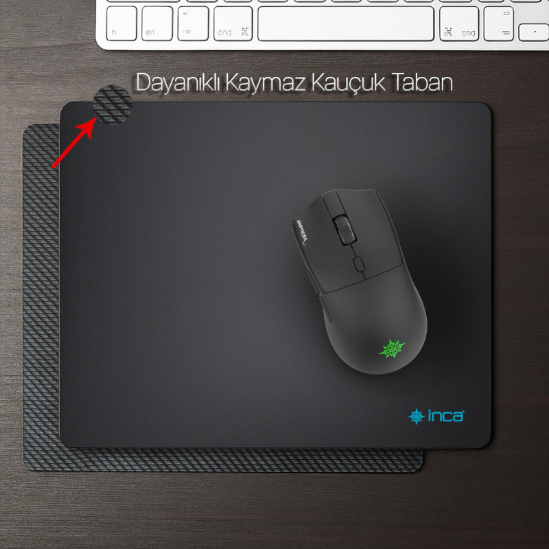 IMP-016 Oyuncu Mouse Pad | Pürüzsüz Yüzey Kaymaz Kauçuk 220x290x3mm