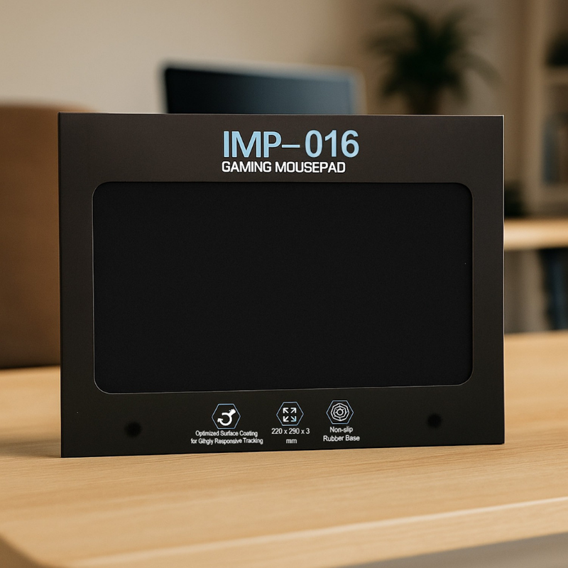 IMP-016 Oyuncu Mouse Pad | Pürüzsüz Yüzey Kaymaz Kauçuk 220x290x3mm
