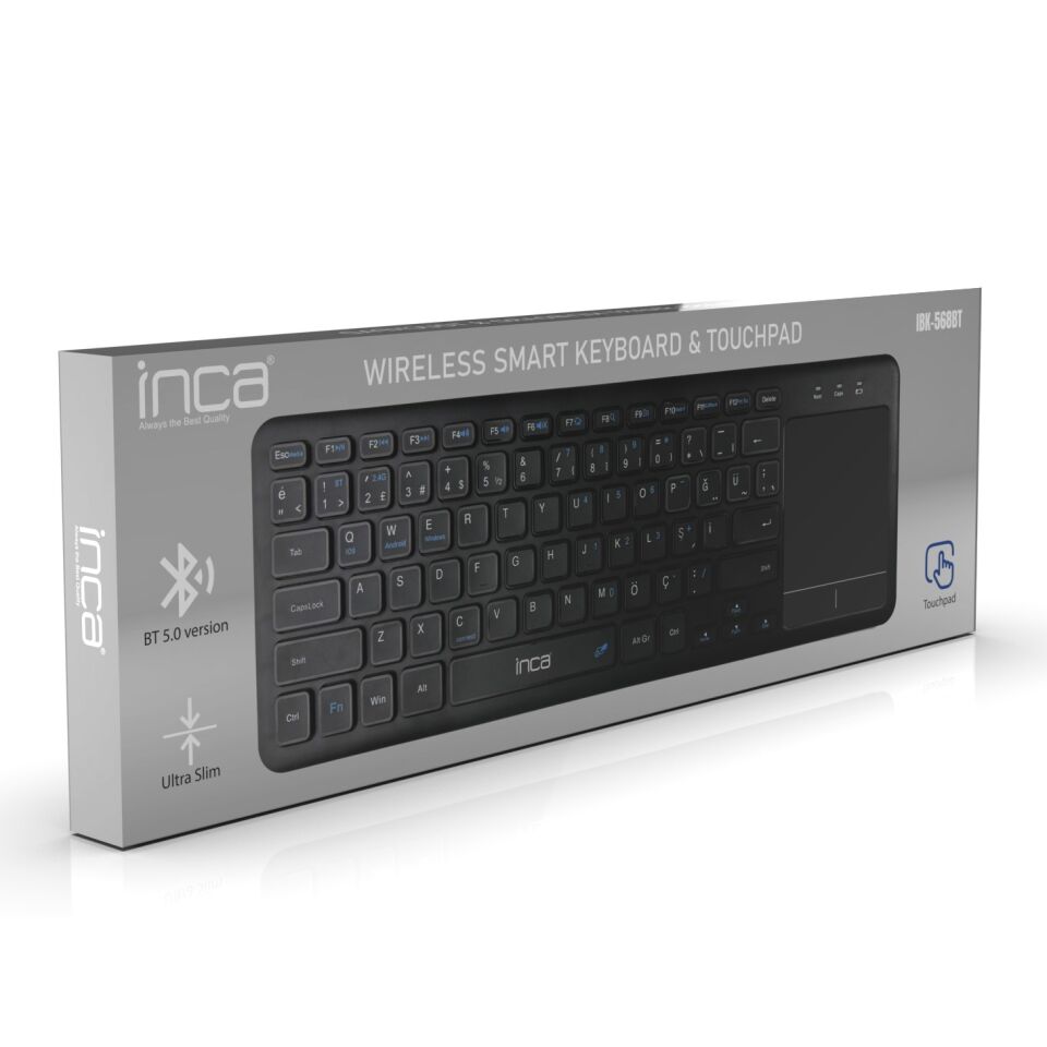 Inca IBK-568BT Dual Mod Bluetooth + 2.4G Touch Pad Smart Keyboard