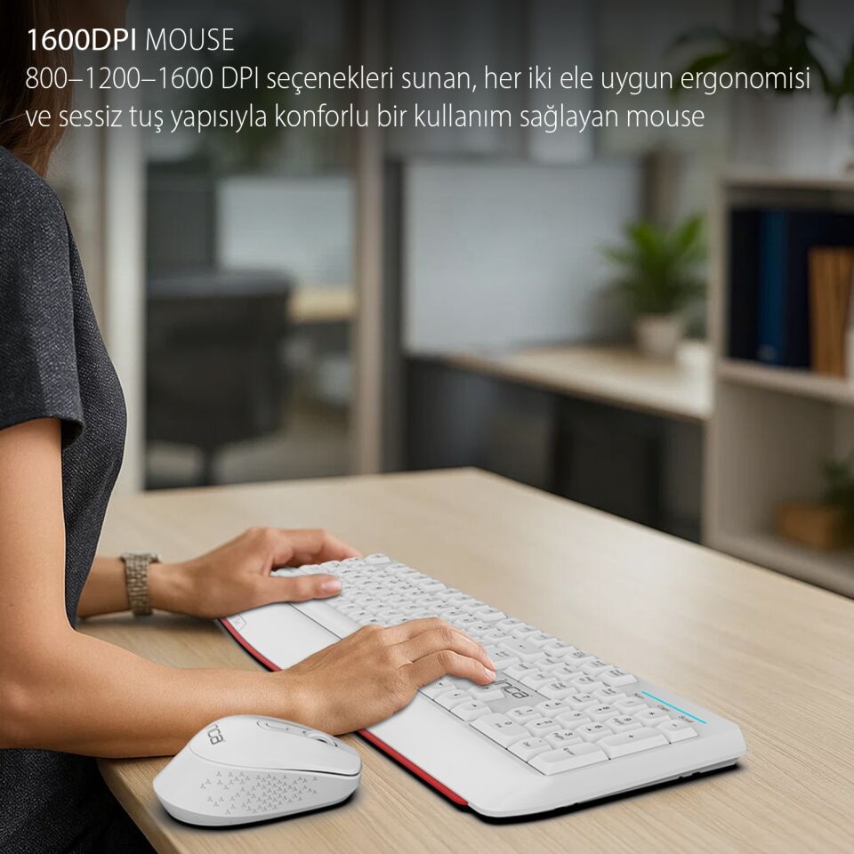 IWS-587 2.4G Kablosuz Klavye Mouse Seti | Slim Tuş Tasarımı, USB Alıcılı