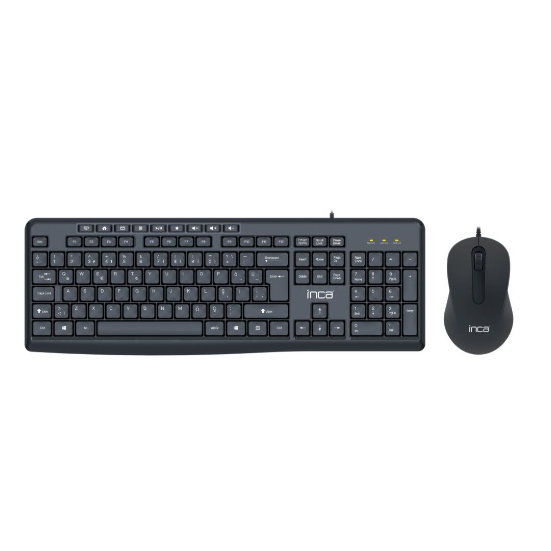 IMK-372T Multimedya Türkçe Q Klavye + 1000 DPI Optik Mouse Set