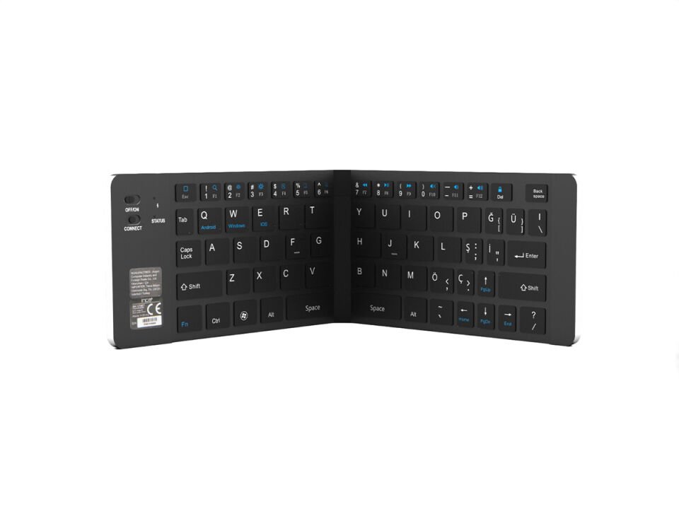 IBK-579BT Katlanabilir Bluetooth 3.0 Mini Klavye | Ultra İnce Metal Gövde, 66 Tuş