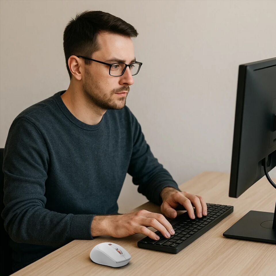 Inca IWM-244R 2.4GHz Kablosuz Optik Mouse | Sessiz Tuşlar, 6D Fonksiyon | 800-1600 DPI | Tak-Çalıştır