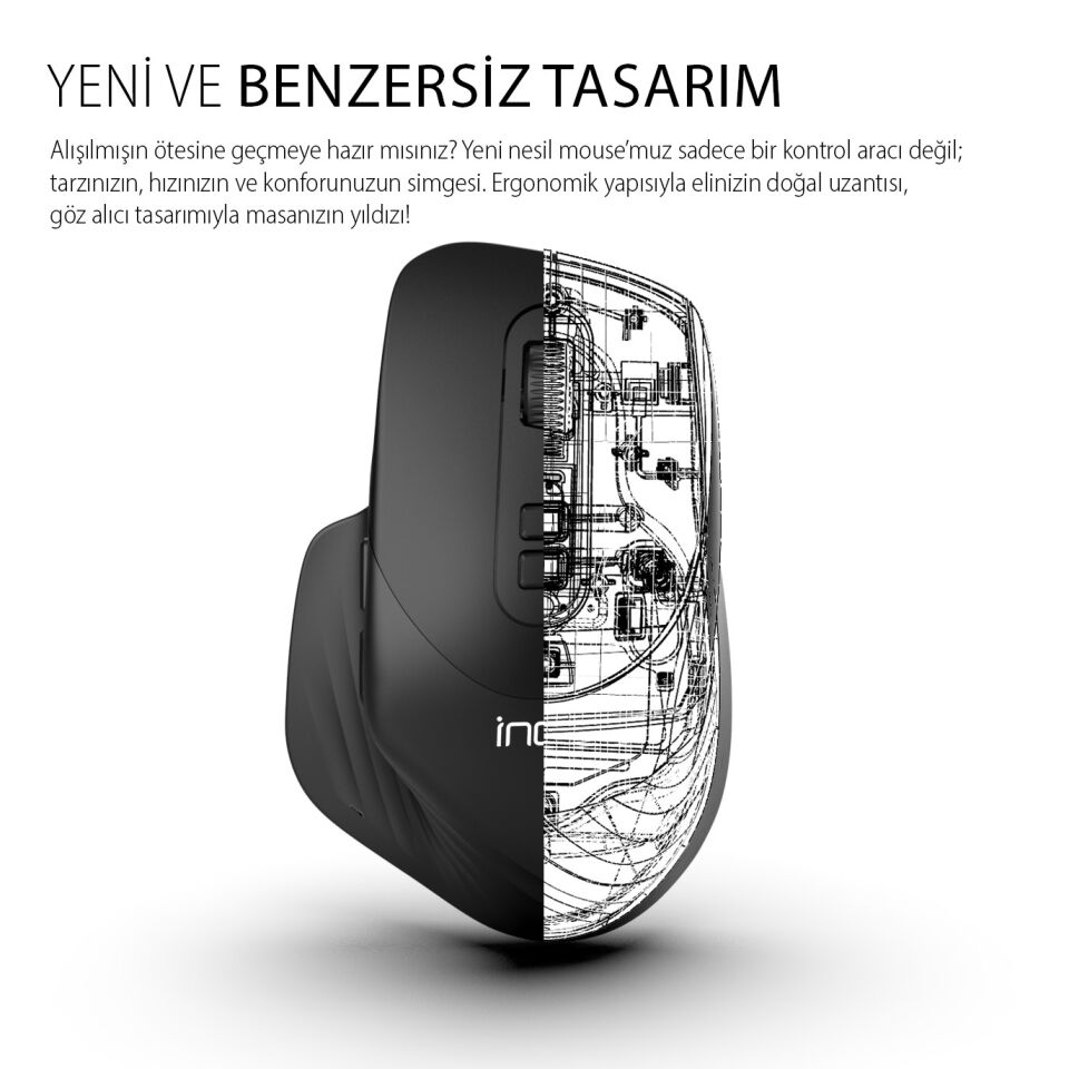 IWM-553S Bluetooth+Wireless Double Mod Rechargeable Silent Mouse