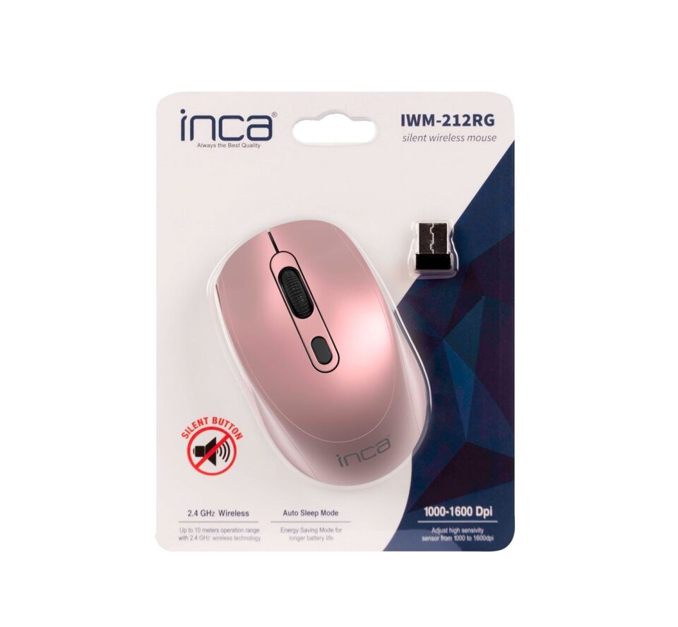 IWM-212RG 2.4GHz Kablosuz Optik Mouse | 1600 DPI Sessiz Tuş Simetrik Tasarım