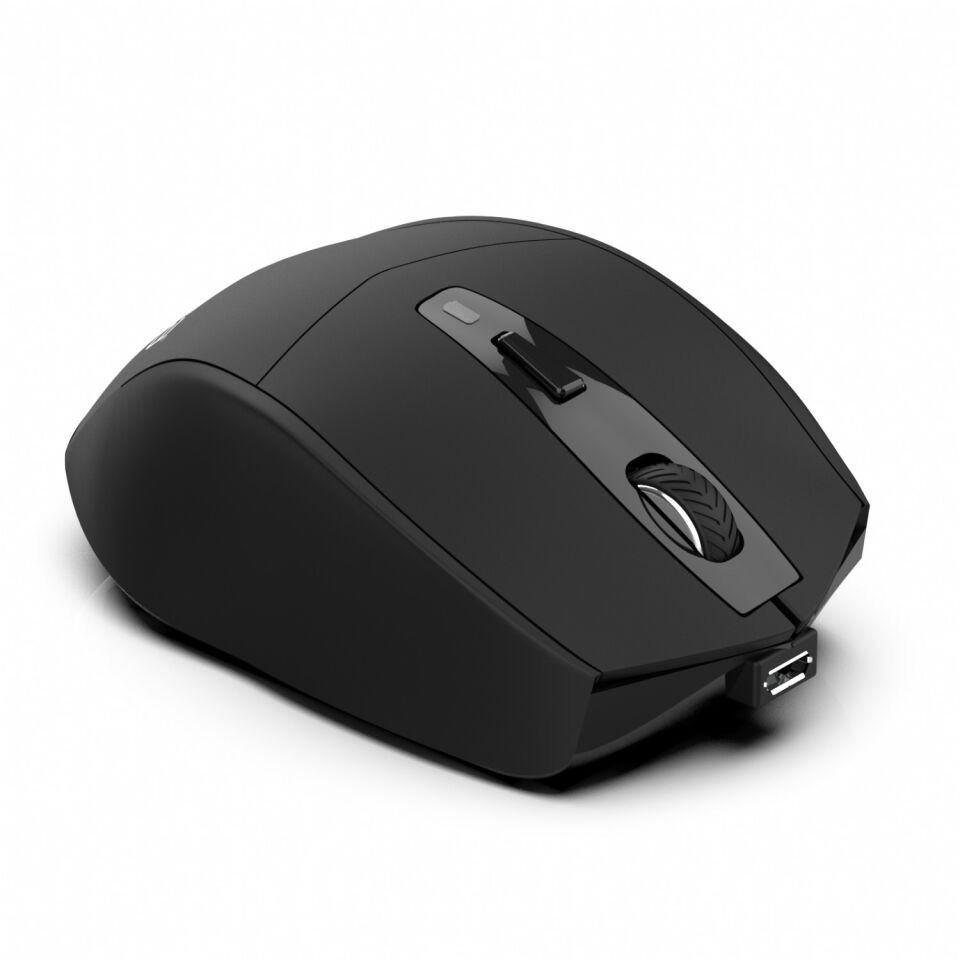 IWM-521 Ergonomik Kablosuz Optik Mouse | 2.4GHz, Sessiz Tuş, 800-1600 DPI, Nano Alıcı