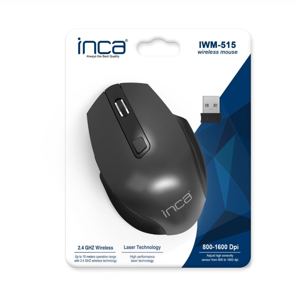 IWM-515 Kablosuz Ergonomik Lazer Mouse | 1600 DPI Uzun Pil Ömürlü