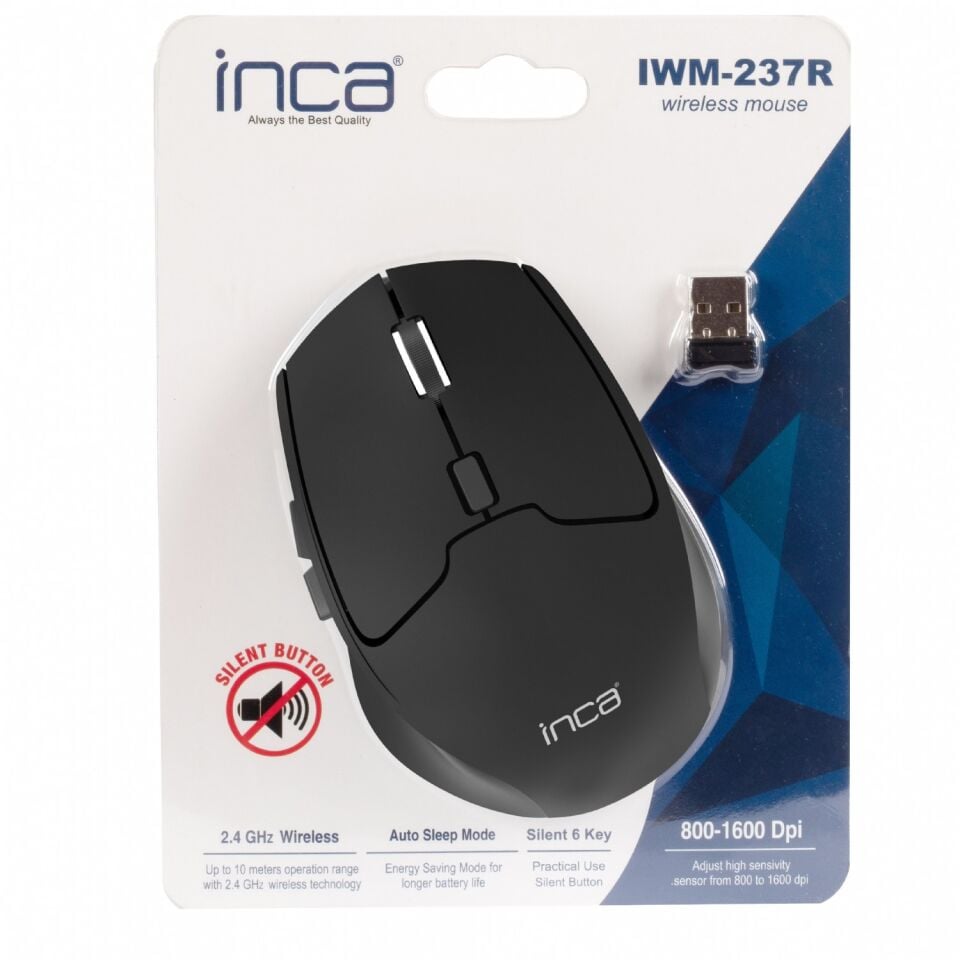 IWM-237R 6 Tuşlu Sessiz Kablosuz Mouse 1600 DPI