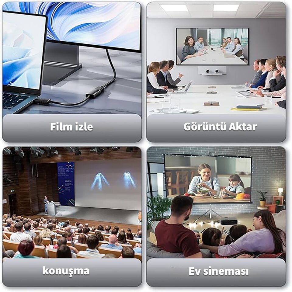 IDTH-05 DisplayPort to HDMI Dönüştürücü | 4K Ultra HD 30Hz 20 cm