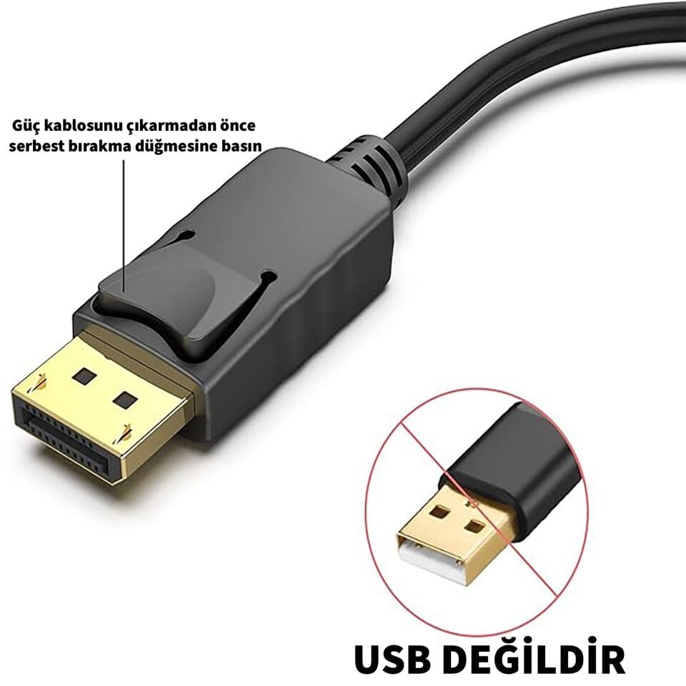 IDTH-05 DisplayPort to HDMI Dönüştürücü | 4K Ultra HD 30Hz 20 cm