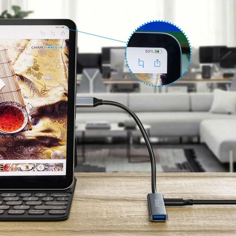 IUTP-06TX USB-C Dönüştürücü Adaptör | USB 3.0  USB 2.0  Type-C  100W Güç Dağıtımı