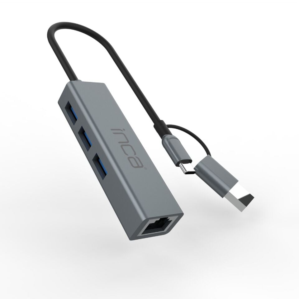 IUTP-03TX USB-C Multiport Adaptör | Ethernet 1000 Mbps  USB 3.0 10Gbps  Type-C 3.1
