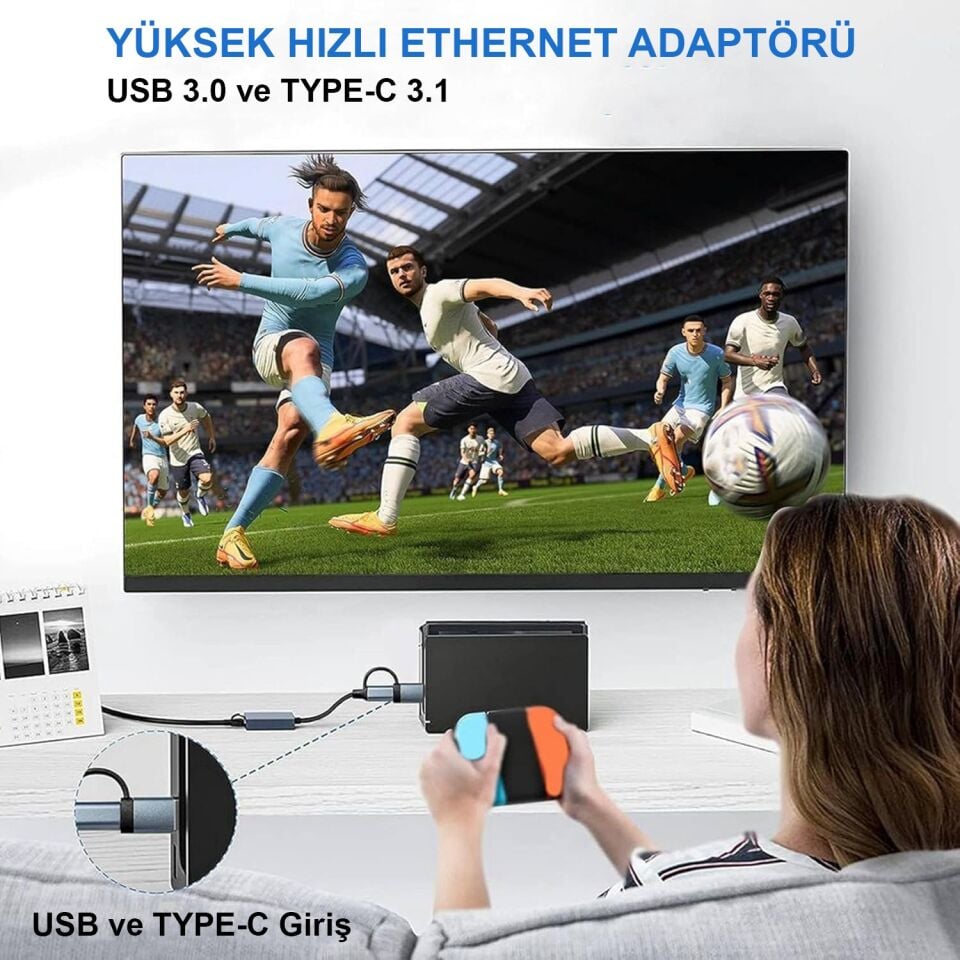 IUTP-01TX USB-C USB 3.0 Ethernet Adaptör