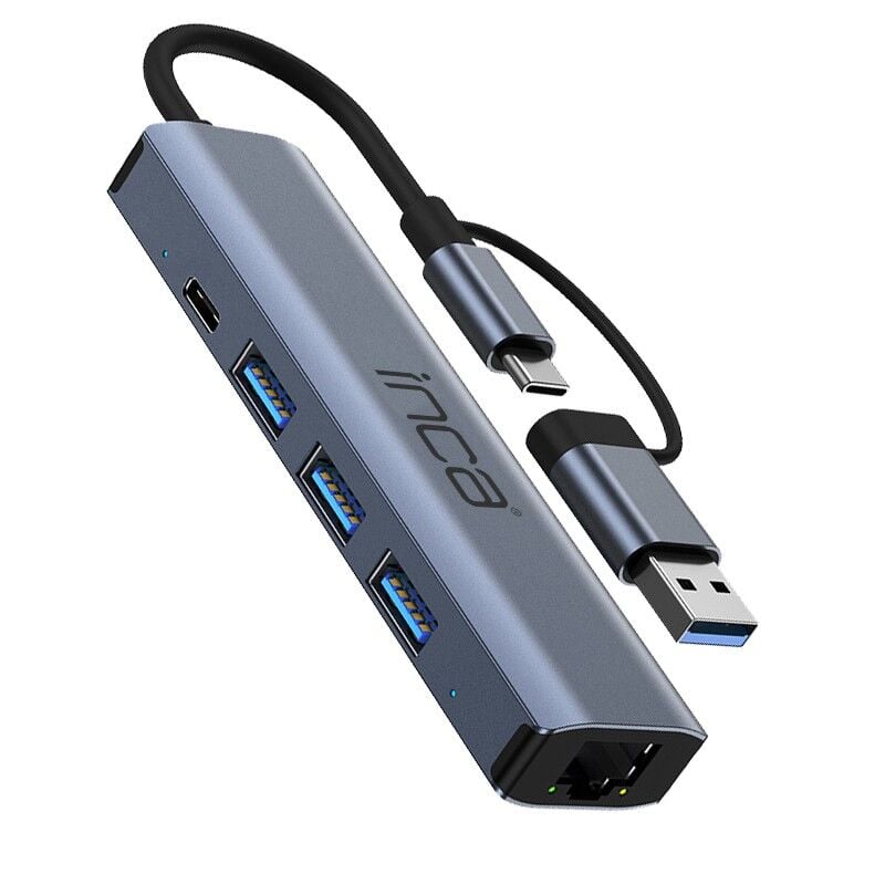 IUTP-5T USB-C to USB 3.0 & RJ45 Ethernet Dönüştürücü Hub