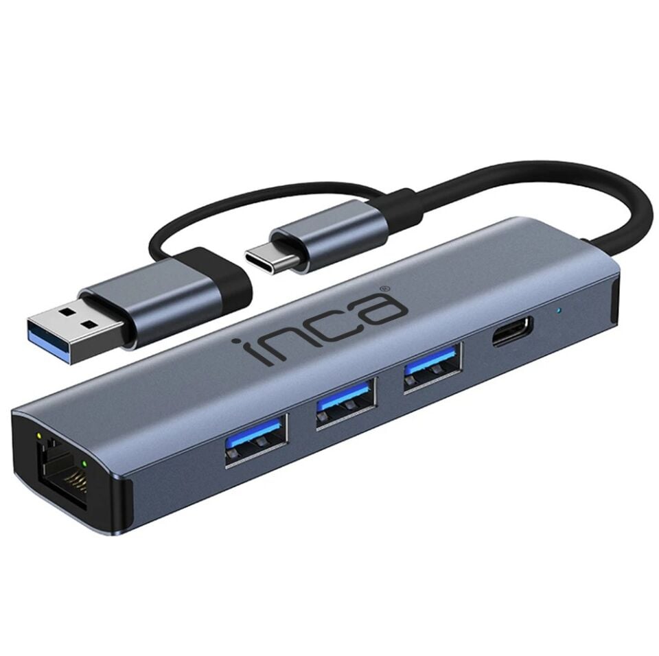 IUTP-5T USB-C to USB 3.0 & RJ45 Ethernet Dönüştürücü Hub