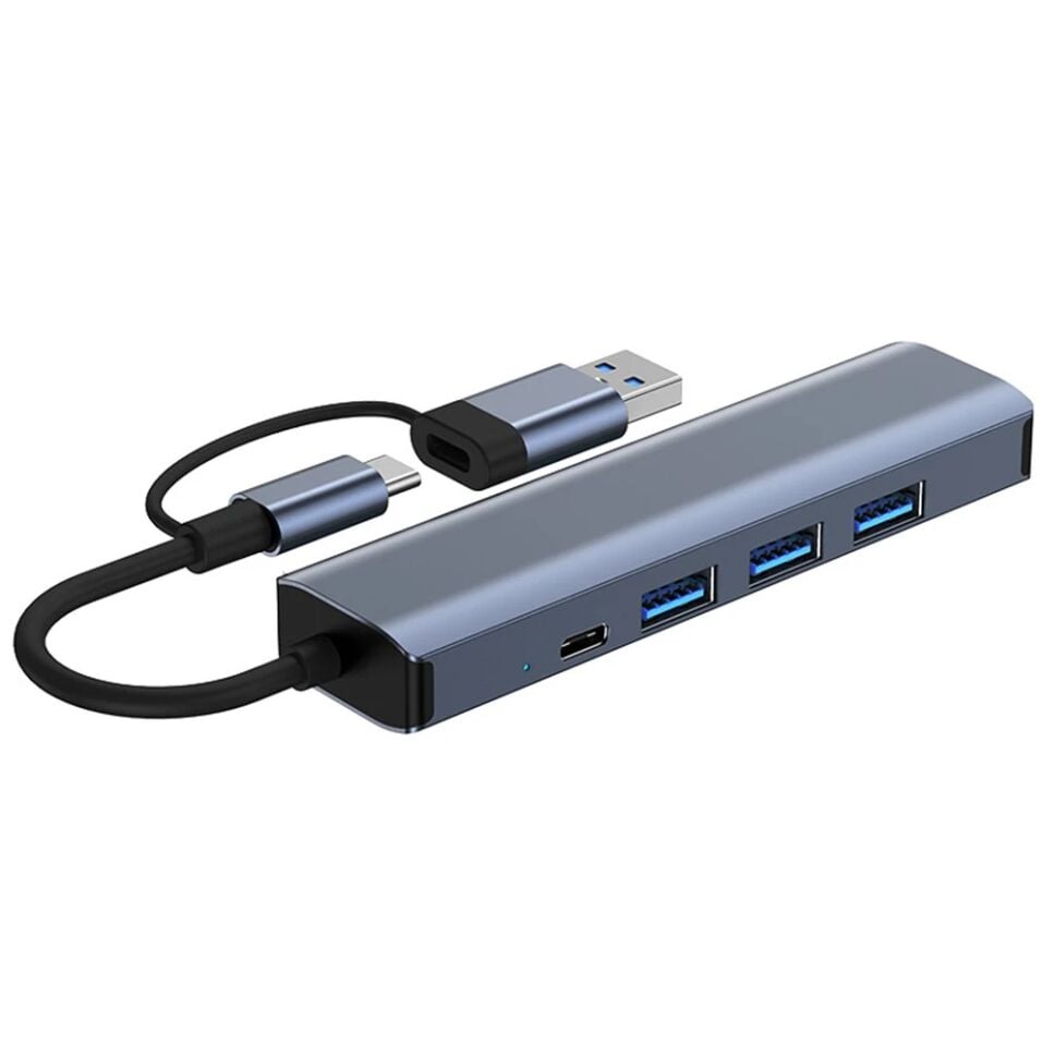 IUTP-5T USB-C to USB 3.0 & RJ45 Ethernet Dönüştürücü Hub