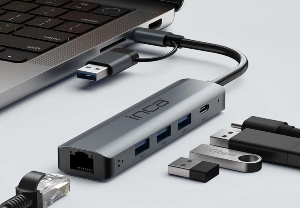 IUTP-5T USB-C to USB 3.0 & RJ45 Ethernet Dönüştürücü Hub