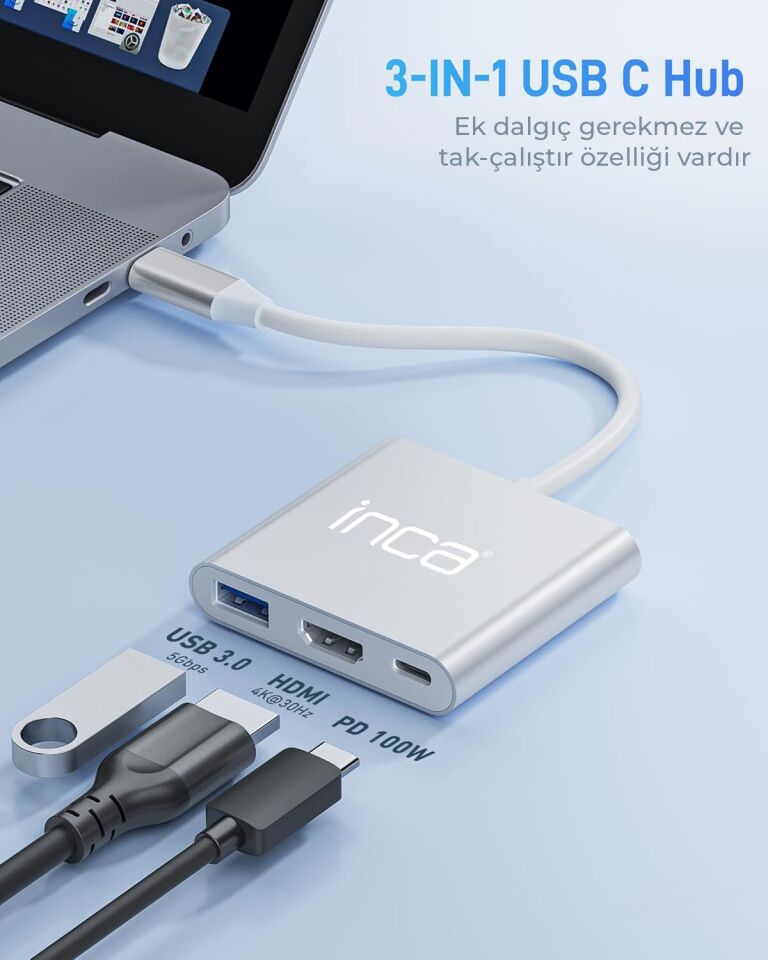 ITPC-04TX Type-C Hub HDMI 4K@30Hz | USB 3.0  PD 100W Çoklayıcı