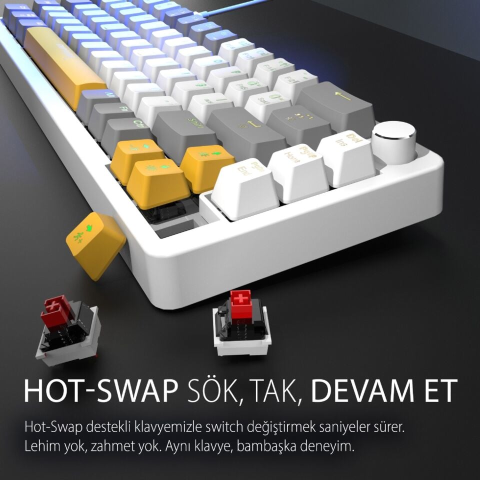 IKG-457 Empousa Hot Swap Red Switch Makro Mekanik Klavye