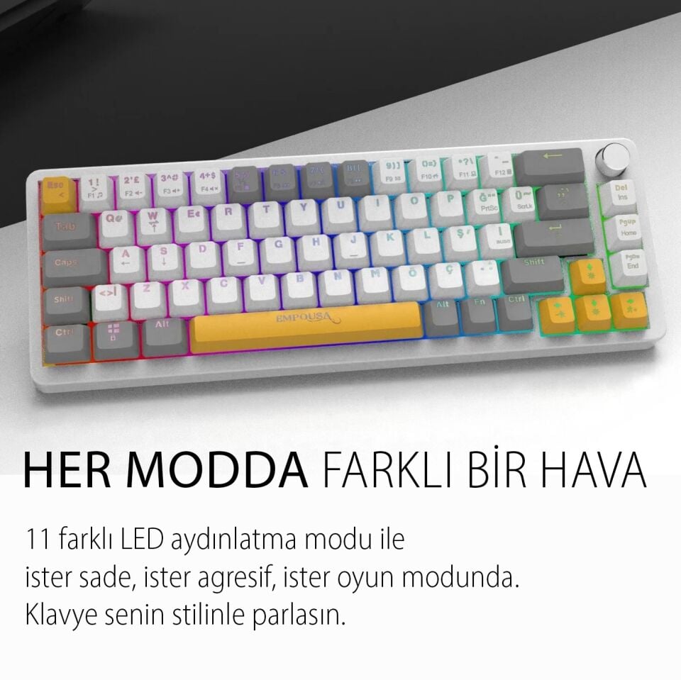 IKG-457 Empousa Hot Swap Red Switch Makro Mekanik Klavye