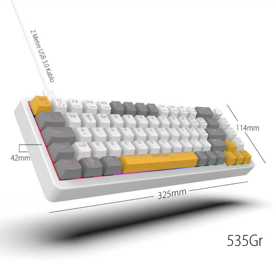 IKG-457 Empousa Hot Swap Red Switch Makro Mekanik Klavye