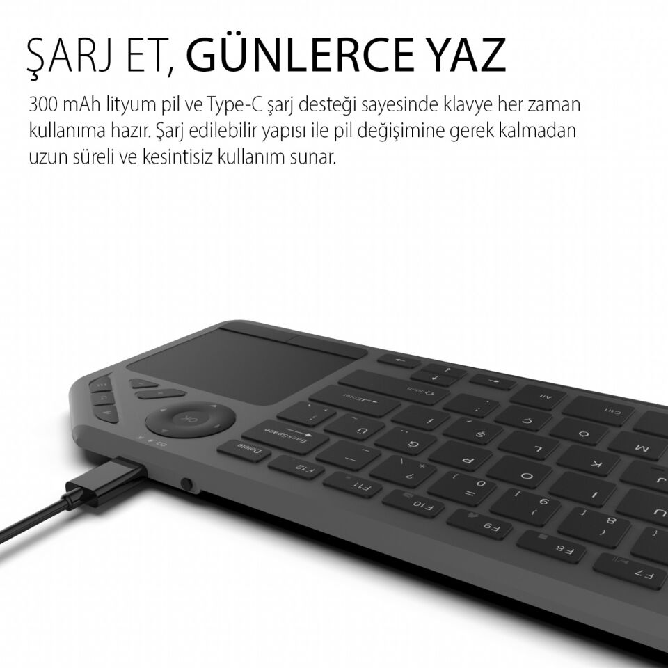 IBK-566BT Touchpad’li Çoklu Bağlantı Özellikli Kablosuz Klavye